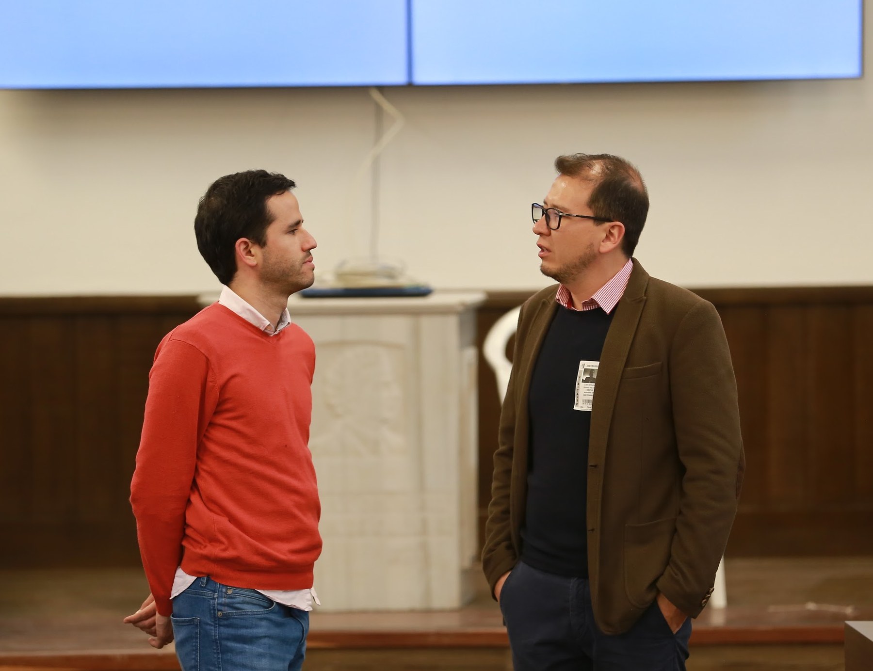 Jorge Luis Rodríguez y Luis Durán durante la integración de un recinto legislativo.